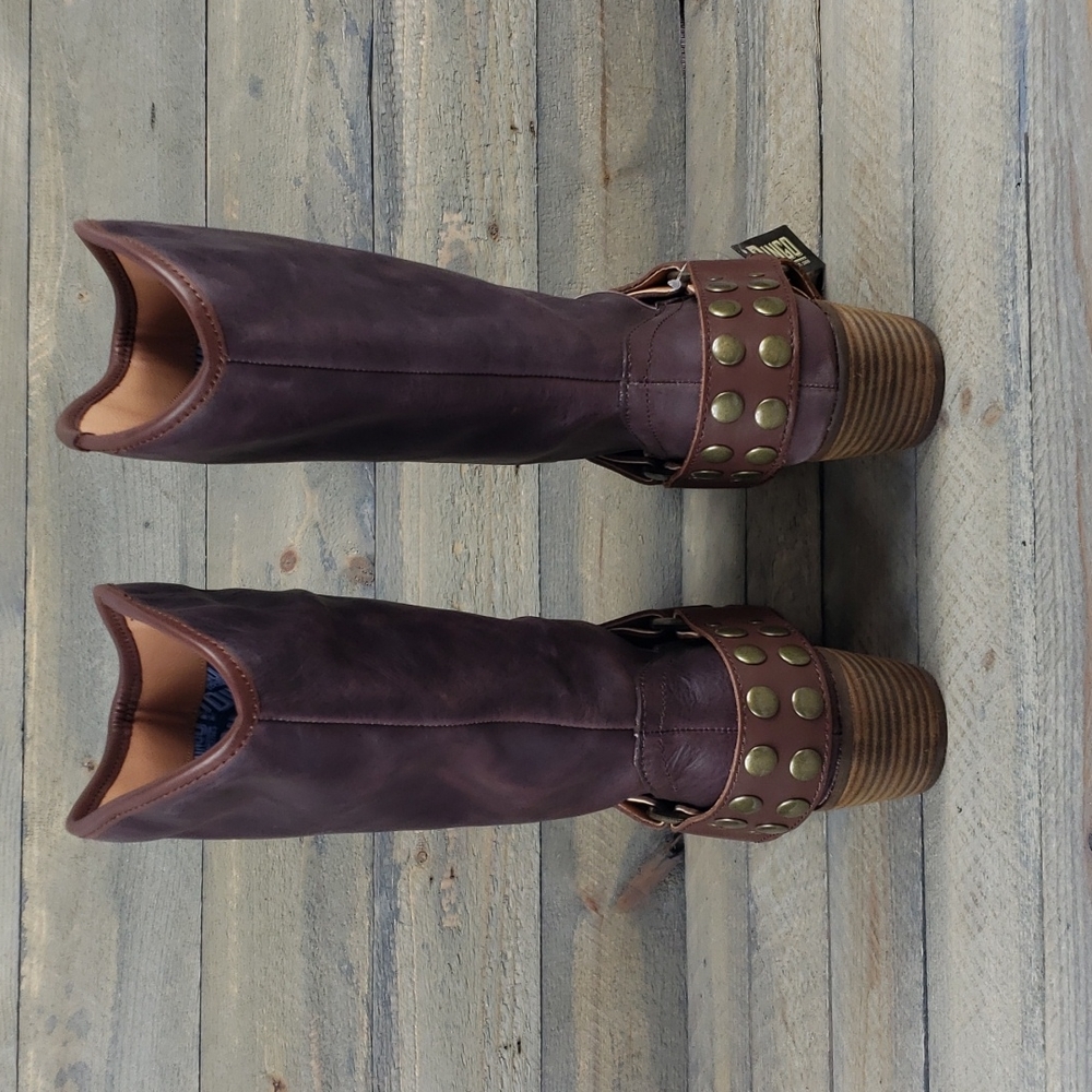 Women's Dingo City Limits Harness Boots  Embroidered Design Brown - Picture 6 of 8